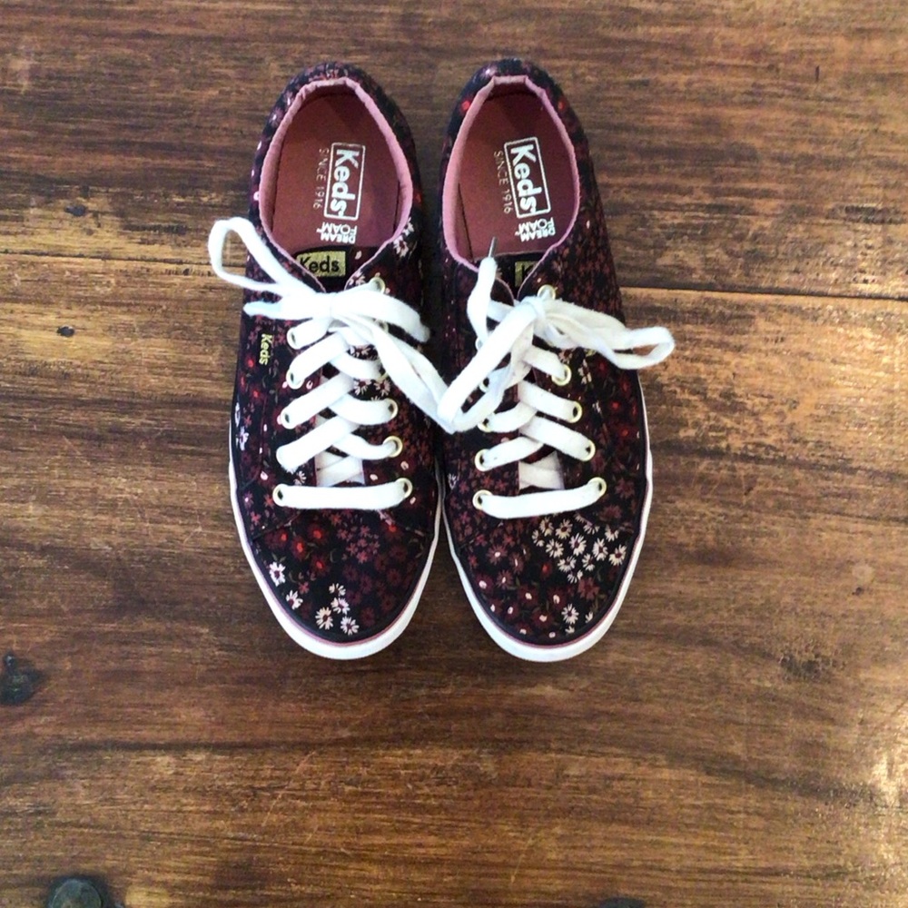 Keds floral canvas sneakers 8.5 - Picture 2 of 6